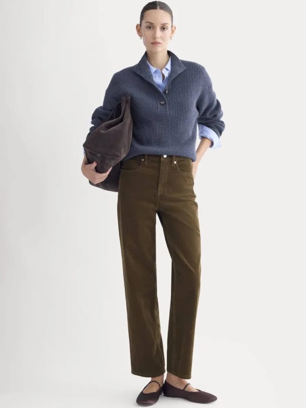 The Way-High Corduroy Pant in Cocoa